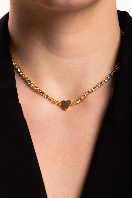 Heart Tennis Necklace